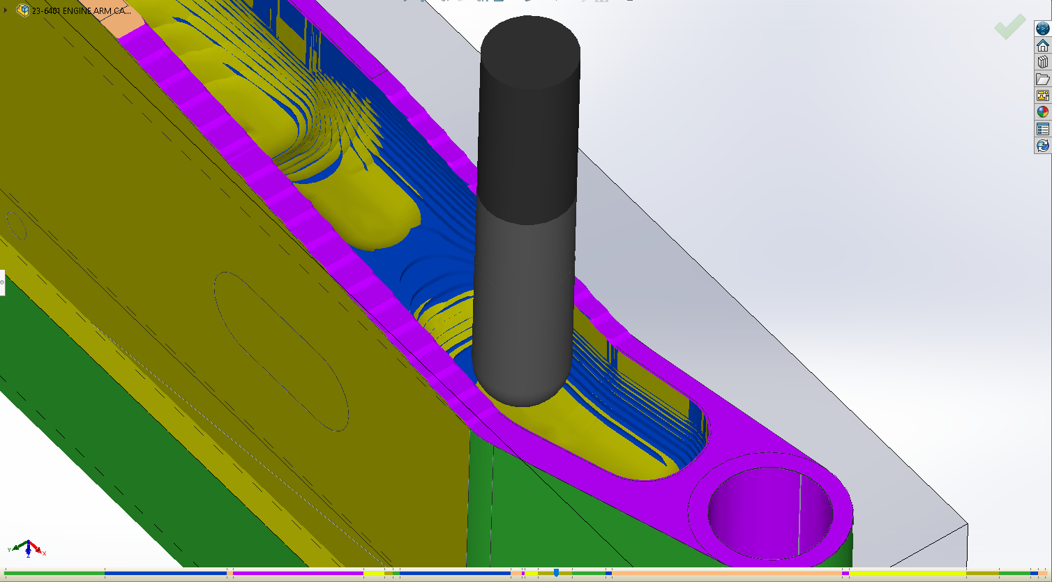 Engine Arm Machining Simulation